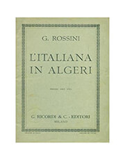 SCHOTT SOHNE ROSSINI - DIE ITALIENERIN IN ALGIER (SCHOTT SOHNE)