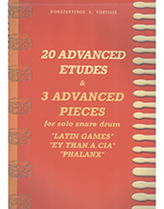BΟΡΙΣΗΣ  20 ADVANCED ETUDES &amp; 3 ADVANCED PIECES FOR SOLO SNARE DRUM