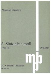 GLASUNOW  SINFONIE C-MOLL NR.6 OP.58