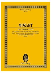 SCHOTT SOHNE MOZART - DIVERTIMENTO K.334