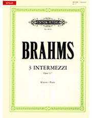 EDITION PETERS JOHANNES BRAHMS - 3 INTERMEZZI OPUS 117 / ΕΚΔΟΣΕΙΣ PETERS