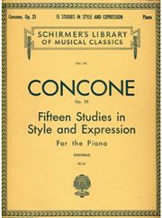 SCHIRMER CONCONE - FIFTEEN STUDIES OP. 25