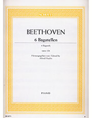 SCHOTT SOHNE BEETHOVEN SECHS BAGATELLEN OP.126