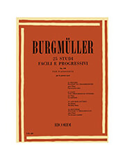 RICORDI BURGMULLER - 25 STUDI FACILI E PROGRESSIVI OP. 100 PER PIANOFORTE