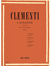 RICORDI CLEMENTI - 6 SONATINE OP. 37 E OP. 38 PER PIANOFORTE