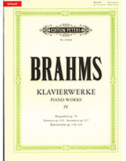 EDITION PETERS JOHANNES BRAHMS - KLAVIERWERKE - PIANO WORKS IV / ΕΚΔΟΣΕΙΣ PETERS