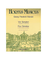 BARENREITER HANDEL  FOUR SONATAS OP.1/2,1/4,1/7,1/11
