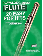 PLAYALONG 20/20 FLUTE: 20 EASY POP HITS BK/DCARD