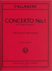 PAGANINI NICCOLO - CONCERTO FOR VIOLIN NO. 1 IN D MAJOR, OP. 6