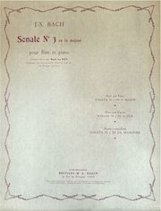 BRAUN BACH SONATA N.3 A-MAJ.