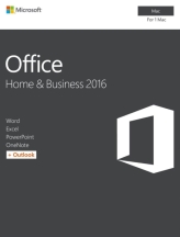 MICROSOFT MICROSOFT OFFICE FOR MAC HOME &amp; BUSINESS 2016 ENGLISH 1PK EUROZONE MEDIALESS