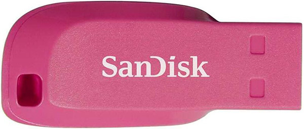 SANDISK CRUZER BLADE 64GB USB 2.0 FLASH DRIVE PINK SDCZ50C-064G-B35PE