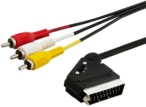 SAVIO CL-133 AUDIO/VIDEO SCART  3XRCA CABLE 2M