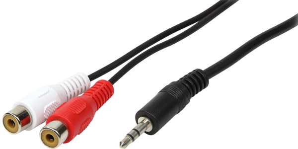 LOGILINK CA1044 AUDIO CABLE 1X 3.5MM MALE TO 2X CINCH FEMALE 1.5M