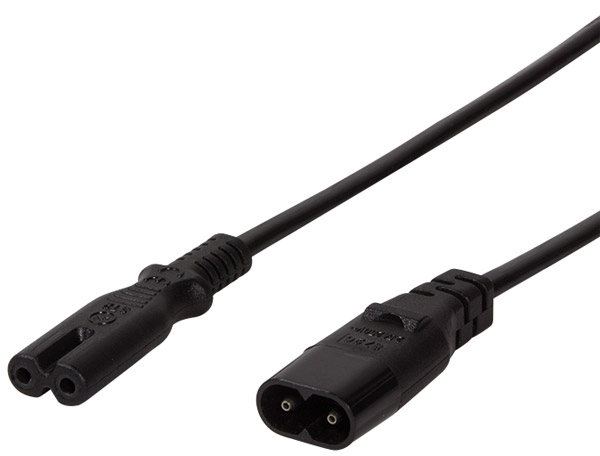 LOGILINK CP129 POWER CORD EXTENSION IEC 60320 C8 – C7 2M BLACK