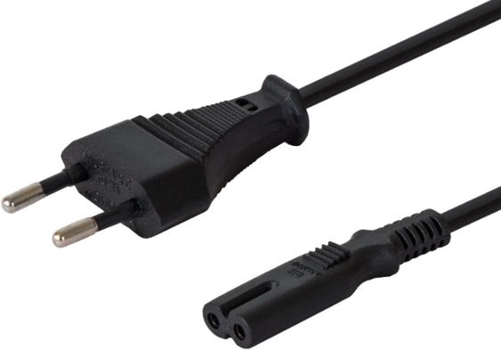 SAVIO CL-100 POWER CABLE 2-PIN (M) 1.8M BLACK