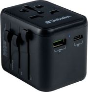 VERBATIM 49544 UTA-02 UNIVERSAL TRAVEL ADAPTER 100-250V UE, USA, JAPAN, AUSTRALIA UK+1X USB/1X USB-