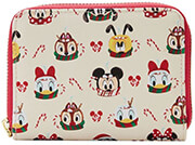 LOUNGEFLY LOUNGEFLY DISNEY - MICKEY AND MINNIE HOT COCOA MUGS AOP ZIP AROUND WALLET (WDWA2354)