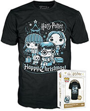 FUNKO FUNKO BOXED TEE: HARRY POTTER HOLIDAY - RON, HERMIONE, HARRY (S)