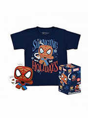 F.P.P.!TEE(CHILD):MARVEL-GINGERBREAD SPIDER-MAN(SPECIAL EDITION)BOBBLE-HEAD VINYL FIGURE T-SHIRT(S)
