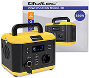 QOLTEC PORTABLE POWER BANK MONOLITH 550W 500WH 2XUSB LCD