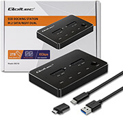 QOLTEC DRIVE DOCKING STATION 2X SSD M.2 SATA NGFF USB TYPE C