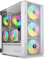 SAVIO CASE SAVIO RAPTOR WHITE X1 ARGB CASE MESH / GLASS