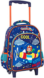 ΣΧΟΛΙΚΗ ΤΣΑΝΤΑ ΤΡΟΛΕΫ ΝΗΠΙΟΥ MUST LITTLE PILOT 3D SOFT 2 ΘΗΚΕΣ