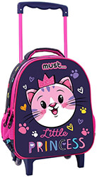 MUST ΣΧΟΛΙΚΗ ΤΣΑΝΤΑ ΤΡΟΛΕΫ ΝΗΠΙΟΥ MUST LITTLE PRINCESS CAT 2 ΘΗΚΕΣ