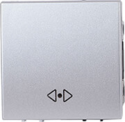 EUROLAMP 152-20208 ΔΙΑΚΟΠΤΗΣ 2 MODULES ΜΕΣΑΙΟΣ A/R ΝΙΚΕΛ ΜΑΤ