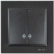 EUROLAMP 152-10307 ΔΙΑΚΟΠΤΗΣ A/R-K/R ΜΑΥΡΟΣ