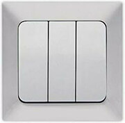 EUROLAMP EUROLAMP 152-12203 ΔΙΑΚΟΠΤΗΣ ΤΡΙΠΛΟΣ ΝΙΚΕΛ MAT