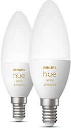 PHILIPS PHILIPS HUE LED LAMP E14 2-PACK 5.2W 320LM WHITE AMBIANCE