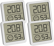 TFA TFA 30.5053.02.04 4-PACK WHITE DIGITAL THERMO HYGROMETER