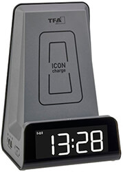 TFA TFA 60.2033.10 ICON CHARGE ALARM CLOCK WITH CHARGER