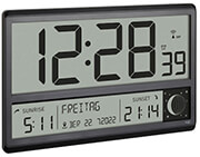 TFA TFA 60.4524.01 BLACK DIGITAL XL WALL CLOCK