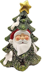 XMASFEST ΚΕΡΑΜΙΚΟ ΧΡΙΣΟΥΓΕΝΝΙΑΤΙΚΟ ΔΕΝΤΡΟ ΑΓΙΟΣ ΜΕ LED 20.5X14X9CM