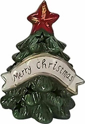 XMASFEST ΚΗΡΟΠΗΓΕΙΟ ΚΕΡΑΜΙKΟ ΧΡΙΣΤΟΥΓΕΝΝΙΑΤΙΚΟ ΔΕΝΤΡΟ 17X13X13CM