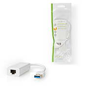 NEDIS NEDIS CCGP61950WT02 USB 3.0-ADAPTER USB-A MALE - RJ45 FEMALE 1 GBIT 0,2 M WHITE