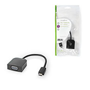 NEDIS NEDIS CCGP64852BK02 USB ADAPTER USB 3.2 GEN 1 USB TYPE-C MALE VGA FEMALE 5GBPS 0.20M POLYBAG