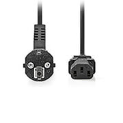 NEDIS NEDIS CEGL10000BK100 POWER CABLE PLUG WITH EARTH CONTACT MALE - IEC-320-C13 ANGLED 10.0M BLACK