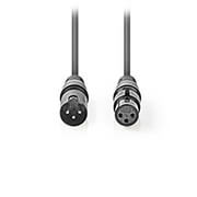 NEDIS NEDIS COTG15010GY100 BALANCED XLR AUDIO CABLE XLR 3-PIN MALE - XLR 3-PIN FEMALE 10 M GREY