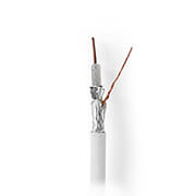 NEDIS NEDIS CSBR4050WT1000 COAX CABLE 4G / LTE-PROOF 100 M REEL WHITE
