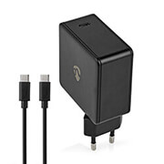 NEDIS WCPD65W100BK WALL CHARGER 3.0 / 3.25A NUMBER OF OUTPUT:1XUSB-C 2.00M MAX. OUTPUT POWER: 65W
