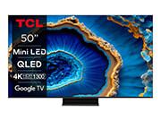 TV TCL 50C805 50” MINI-LED QLED 144HZ 4K UHD SMART WIFI GOOGLE TV