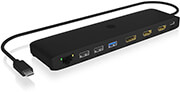 ICY BOX IB-DK2116-C 11-IN-1 MOBILE DOCKING STATION WITH TRIPLE VIDEO OUTPUT