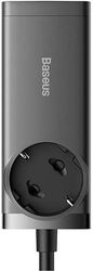BASEUS BASEUS GAN3 PRO 100W WALL CHARGER POWERSTRIP 2XUSB + 2X TYPE-C + CABLE BLACK