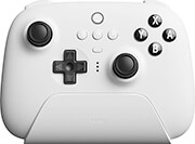 8BITDO ULTIMATE WIRELESS GAMING PAD WHITE FOR SWITCH/PC/ANDROID WITH CHARGING DOCK