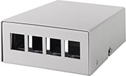 LOGILINK LOGILINK NP0092 CONSOLIDATION 4-PORT DESK/WALL/DINRAIL MOUNT GREY