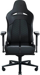 RAZER RAZER ENKI BLACK GAMING CHAIR - BUILT-IN LUMBAR ARCH MEMORY FOAM PU LEATHER ADJUSTABLE RECLINE